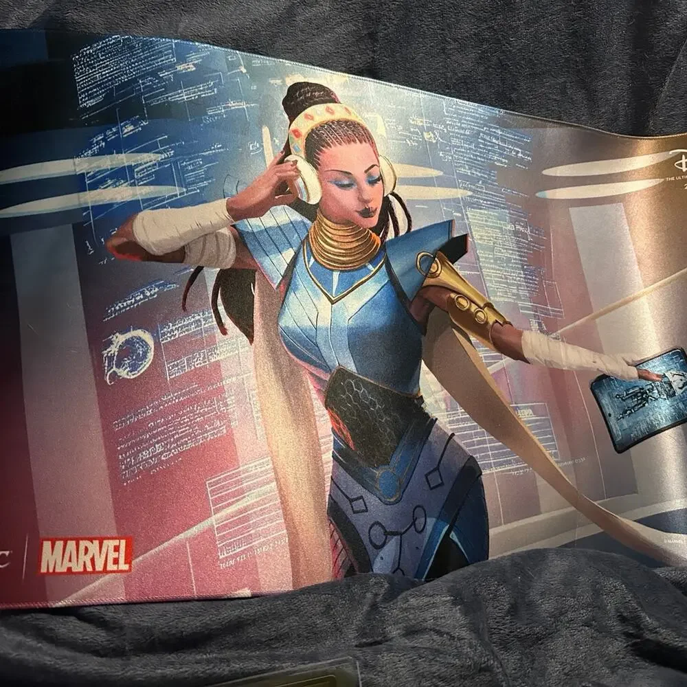 Magic The Gathering Marvel Playmat & card shuri D23 2026 Gamegenic + 10 cards!